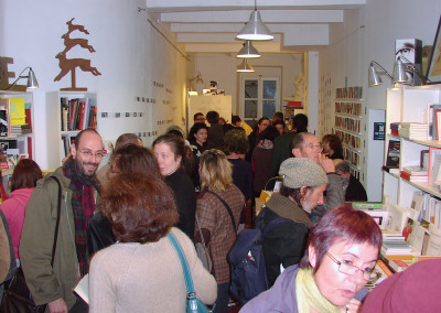 Lancement du poster de Lucien Suel, le 7 novembre 2009, Librairie Le lièvre de mars, Marseille