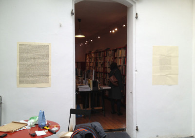 Lancement des posters de Marie-Luce Ruffieux et de Dominique Meens et exposition des posters - Librairie histoire de l'œil, Marseille, 1er décembre 2012. Posters : Éric Suchère - Dorothée Volut