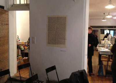 Lancement des posters de Marie-Luce Ruffieux et de Dominique Meens et exposition des posters - Librairie histoire de l'œil, Marseille, 1er décembre 2012. Poster : Éric Suchère