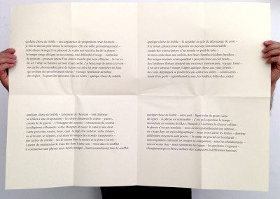 quelque chose de lisible, poster de Rémi Froger