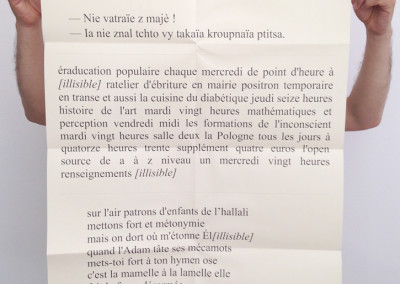 trois tracts, poster de Dominique Meens