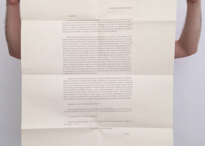 <i>L’écriture m’a donné une enveloppe</i>, poster de Dorothée Volut